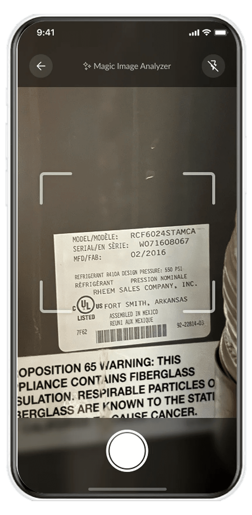Shipshape Magic Scan — scanning equipment plate